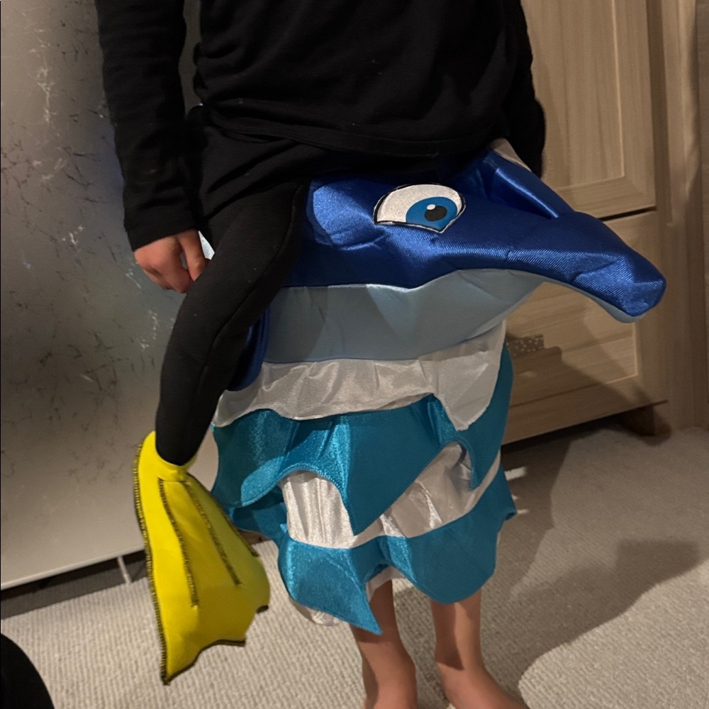 Dolphin rider toddler costume blue and Yellow